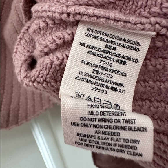 Free People I Can't Wait Dolman Sweater Pink Size Medium Cropped Pullover - Picture 7 of 7